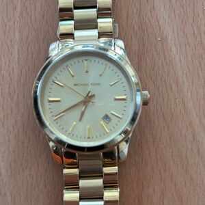 Michael Kors Gold-Tone Watch with Cream Dial